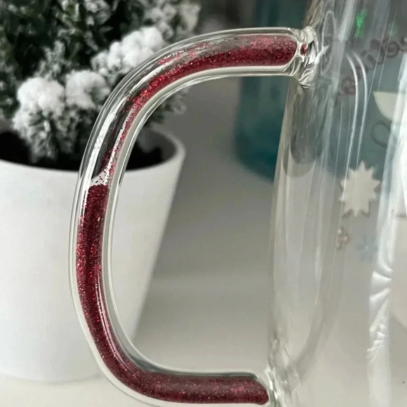 Star Wars Baby Yoda Galaxys Greetings Clear  Glass Mug - Picture 5 of 6